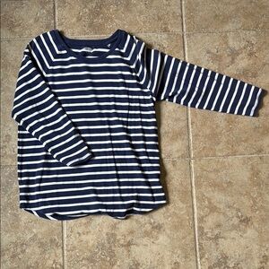 Old Navy Striped Long Sleeve Tee - Navy and White